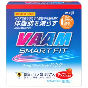 明治 VAAM ヴァーム スマートフィットパウダー アップル風味 (5.7g×20袋) 機能性表示食品　※軽減税率対象商品｜tsuruha