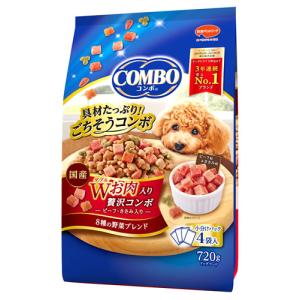 日本ペットフード コンボ ドッグ Wお肉入り (720g) ドッグフード ドライ 成犬用総合栄養食 COMBO｜tsuruha