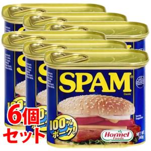 《セット販売》　ホーメル スパム クラシック レギュラー (340g)×6個セット 缶詰 ランチョンミート Hormel SPAM　※軽減税率対象商品｜tsuruha