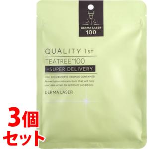 《セット販売》　クオリティファースト ダーマレーザー スーパーティーツリー100マスク (7枚)×3個セット TEA TREE100 シートマスク DERMA LASER｜tsuruha