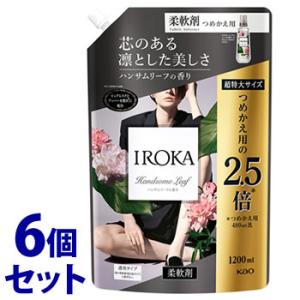 《セット販売》　花王 IROKA ハンサムリーフの香り つめかえ用 超特大サイズ (1200mL)×...