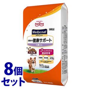 《セット販売》　ペットライン メディコート お腹から健康サポート 11歳から (900g)×8個セット ドッグフード　送料無料｜tsuruha