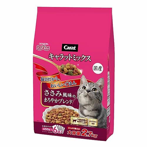 ペットライン キャラットミックス ささみ風味のまろやかブレンド (2.7kg) キャットフード