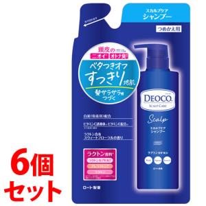 《セット販売》　ロート製薬 DEOCO デオコ スカルプケアシャンプー つめかえ用 (370mL)×6個セット 詰め替え用　送料無料｜tsuruha