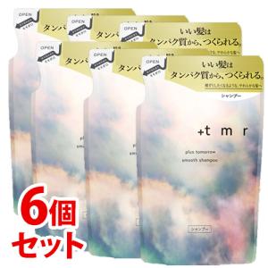 《セット販売》　ファイントゥデイ プラストゥモロー スムース シャンプー つめかえ用 (400mL)×6個セット 詰め替え用 ノンシリコンシャンプー｜tsuruha