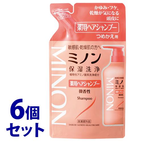 《セット販売》　第一三共ヘルスケア ミノン薬用ヘアシャンプー つめかえ用 (380mL)×6個セット...
