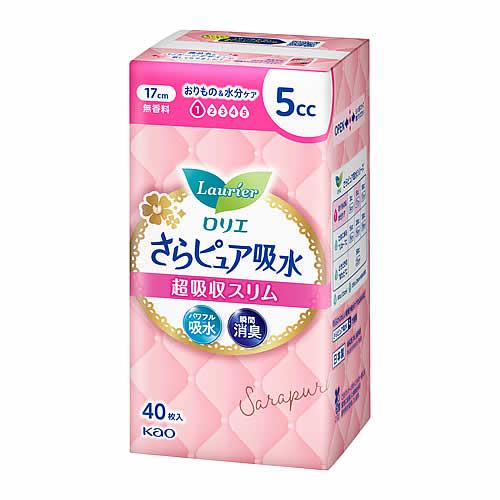 花王 ロリエ さらピュア吸水 超吸収スリム 5cc (40枚) 軽度尿失禁用品 軽失禁ライナー