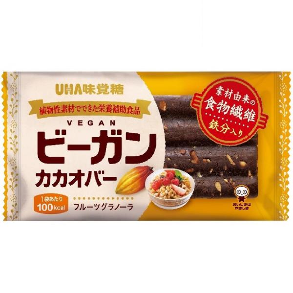 UHA味覚糖 ビーガンカカオバー フルーツグラノーラ (1本) 栄養補助食品　※軽減税率対象商品