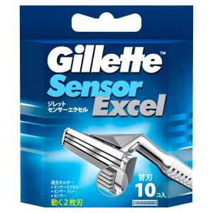 P&G ジレット センサー エクセル 髭剃り 替刃 (10個) カミソリ替刃　P＆G