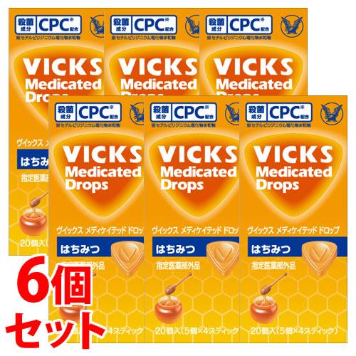 《セット販売》　大正製薬 ヴイックス メディケイテッド ドロップ はちみつ (20個)×6個セット ...