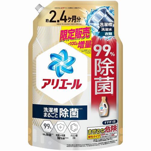 Ｐ＆Ｇ アリエールジェル除菌プラス　つめかえ超ウルトラジャンボサイズ　増量品　１８２０ｇ 洗濯洗剤 ...