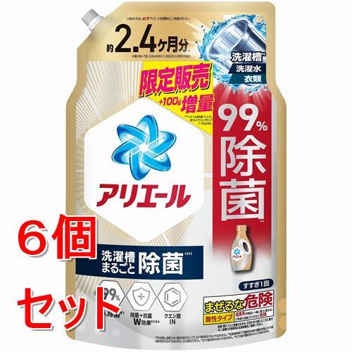 《セット販売》 Ｐ＆Ｇ アリエールジェル除菌プラス　つめかえ超ウルトラジャンボサイズ　増量品　１８２...