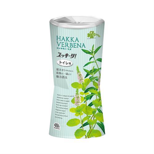アース製薬 くらしリズム　トイレのスッキーリ　ハッカヴァーベナ　400ML 逆さボトル 消臭芳香剤