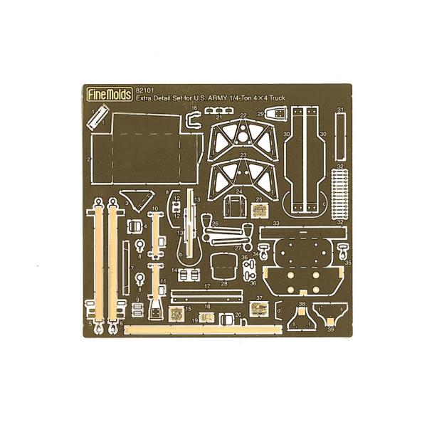 82101 1/20 アメリカ陸軍1/4トン 4ｘ4トラック用ディテールアップパーツ