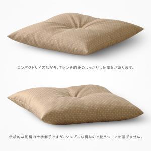 茶席判 座布団 日本製 約43×47cm 十字...の詳細画像1