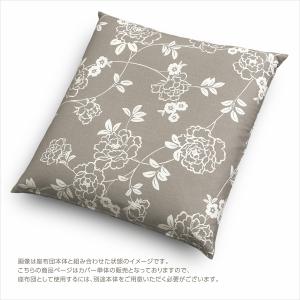 座布団カバー 約63×68cm 緞子判 ぼたん...の詳細画像4