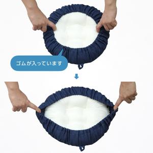 ゴム取り付け式 丸椅子用クッション 日本製 お...の詳細画像2