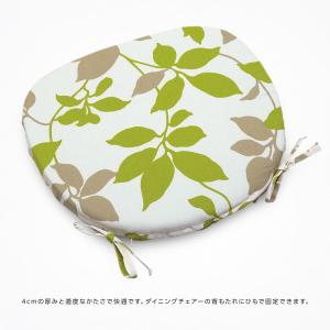 椅子用クッション 馬蹄型 ひも付き 日本製 4...の詳細画像5