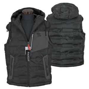 sankyo shokai ラム レザー ダウン ベスト メンズ フード付き 秋