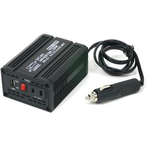 エマーソン 2WAYインバーター EM-251 120w USB2.1A＆AC100v【定格出力120W/最大出力150W/瞬間最大出力300W】｜カー用品通販 ツルタオンライン