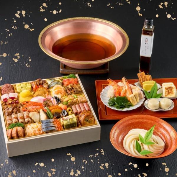 おせち2026 【12/31お届け】つるとんたん「 おせち と おうどん の お鍋セット 」2人前 ...