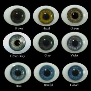 Oval Flat Back Glass Eyes 14mm グラスアイ｜tsuruya-hobby