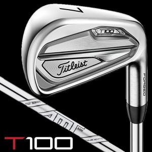 タイトリスト T100 AMT TOUR WHITE スチール アイアン5本セット