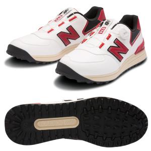 ニューバランス UGBS574D スパイクレス ゴルフシューズ ホワイト/レッド