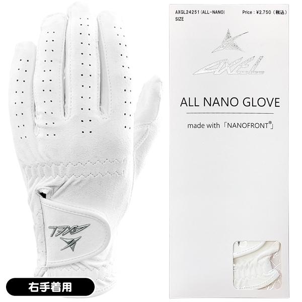 メンズ アクセル 2024 AXGL24251ALLNANO RH ゴルフ手袋 右手着用 男性用