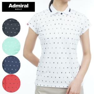 ゴルフ レディース/女性用 アドミラル モノグラムプリント ポロシャツ ADLA316｜つるやゴルフ