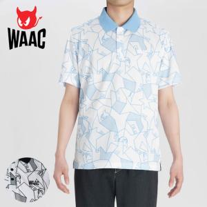 WAAC ゴルフ ワック ロゴエンボス起毛ジャカード長袖モックネック