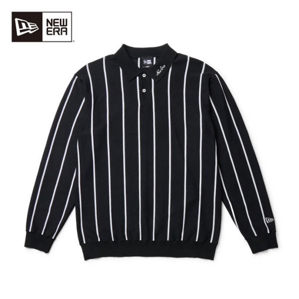 ゴルフ メンズ ニューエラ LS KNIT POLO SHIRT BLK 14669865 秋 冬