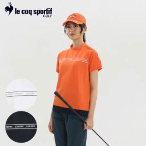 （クリアランス）ゴルフウェア レディース ルコック ワイドシルエットモックネック半袖シャツ 春 夏 26SS