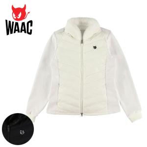 WAAC ゴルフ ワック ロゴエンボス起毛ジャカード長袖モックネック