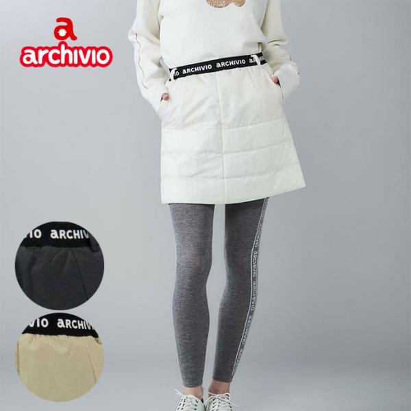 ゴルフ レディース アルチビオ ウエストロゴ中綿撥水スカート A516010 秋 冬