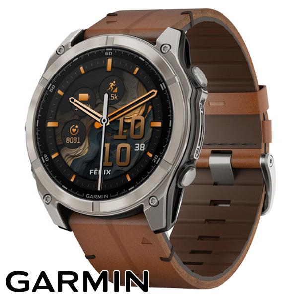 ガーミン フェニックス8 サファイア AMOLED GPSウォッチ 51mmモデル レザーバンド仕様