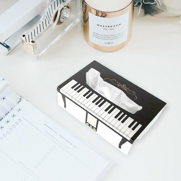 ティッシュケース シンプル ピアノ ティッシュボックス ティッシュカバー ティッシュ入れ 黒 おしゃ...