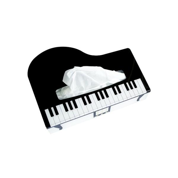 ティッシュケース スリム ピアノ ティッシュボックス ティッシュカバー ティッシュ入れ 黒 おしゃれ...