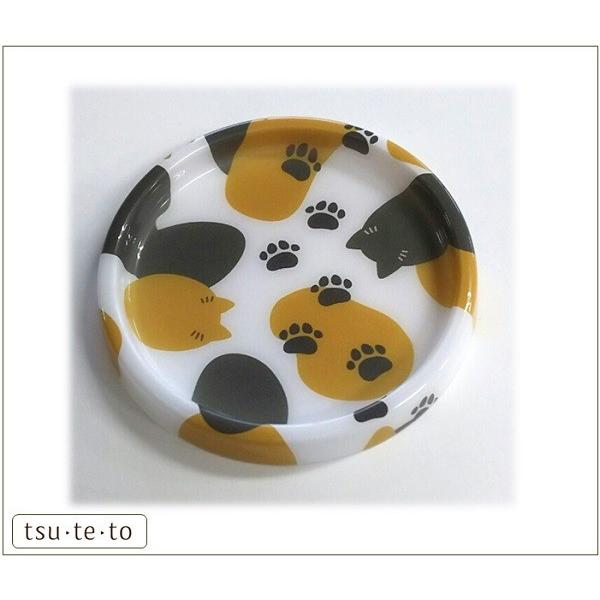 ミニトレイ 立体コースター 三毛猫 アクセサリー 鍵置き インテリアトレイ