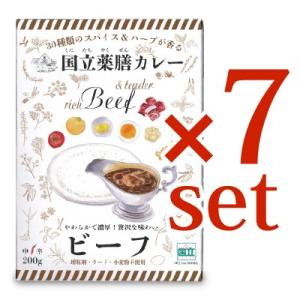 カレー レトルトカレー レトルト食品 AKプラス 国立薬膳カレー ビーフ 200g × 7個｜tsutsu-uraura