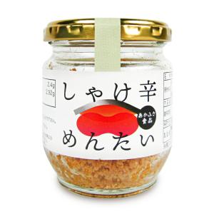 しゃけ辛めんたい フレーク 鮭フレーク ご飯のお供 あかふさ食品 瓶 80g｜にっぽん津々浦々