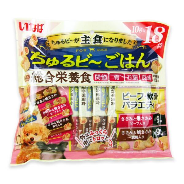 いなば ちゅるビーごはん ビーフ・軟骨バラエティ 犬ちゅるビーごはん 10g×18袋