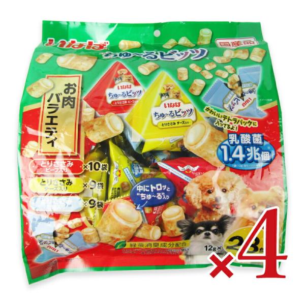 いなば ちゅ〜るビッツ お肉バラエティ 犬 12g×28袋 × 4袋