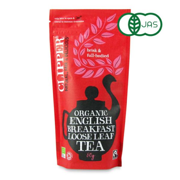 クリッパー O.フェアトレードルーズリーフティー イングリッシュBF 80g 有機JAS