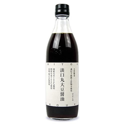 大徳醤油  淡口丸大豆醤油 500ml 瓶 天然醸造