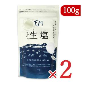 EM生活 EMてぃだの生塩 きしお 100g×2袋 チャック付｜tsutsu-uraura