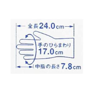 エステー 二トリル手袋 粉付S ブルー 100...の詳細画像1