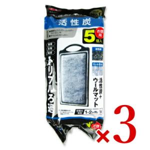 GEX ジェックス 活性炭パワーマットSM 5個入 × 3袋 交換ろ過材｜tsutsu-uraura