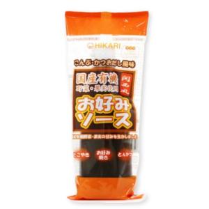 ヒカリ 関西風 お好みソース 300g  国産有機野菜・果実使用 光食品　ポイント消化に