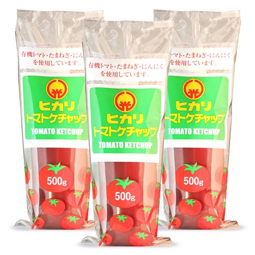 ヒカリ トマトケチャップ 500g × 3個　チューブ　光食品